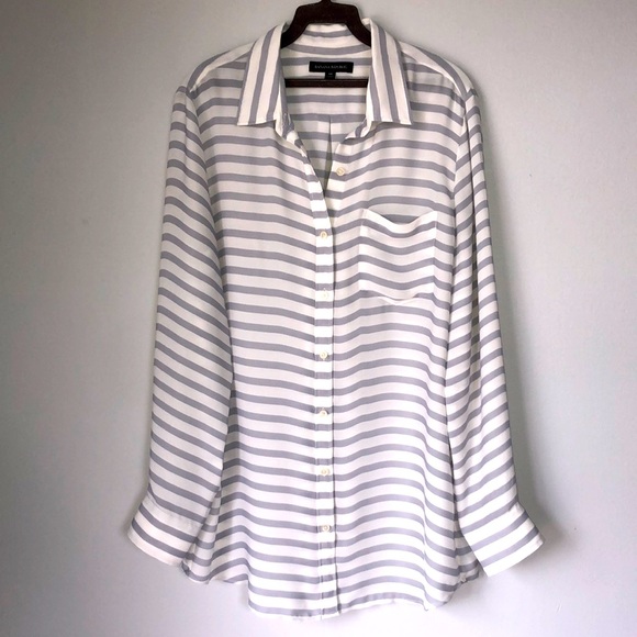 Banana Republic Tops - Banana republic long sleeve sheer blouse, size M